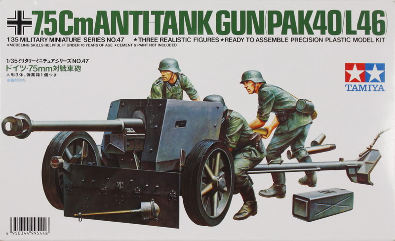 Modeling cannon Pak 40, 7.50 cm., ref. 35047, 1/35, Tamiya