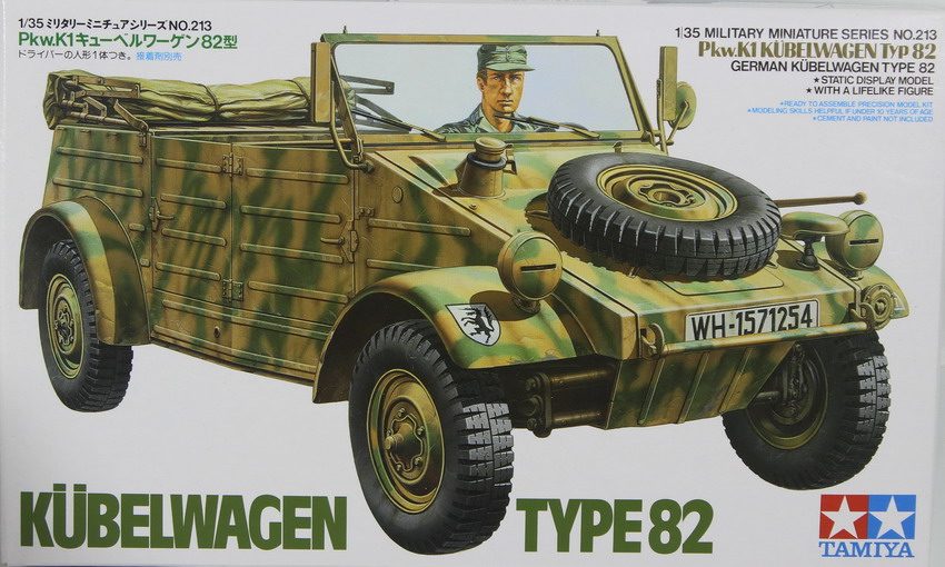 Modeling vehicle Kubelwagen Type 82, ref. 35213, 1/35, Tamiya