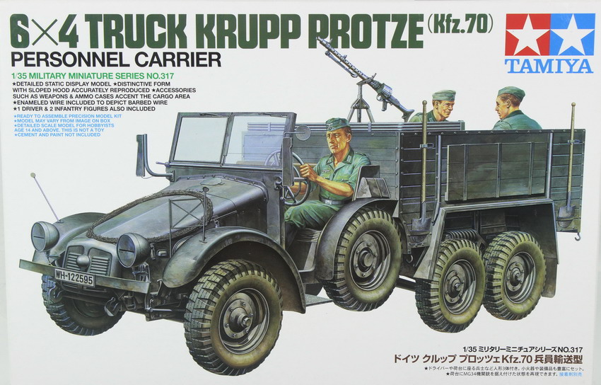 Modeling truck Krupp Protze, 6x4, ref. 35317, 1/35, Tamiya