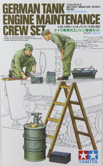Modeling figures German tank engine maintenance crew set, ref. 35180, 1/35, Tamiya