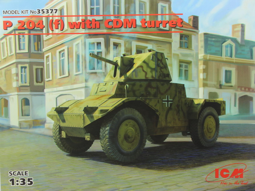 Modeling vehicle armoured Panhard, P 204 (f), CDM turret, ref. 35377, 1/35, ICM