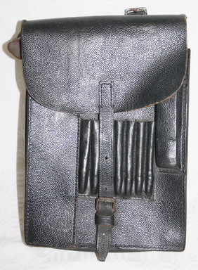 Porta planos de cuero negro, original alemán 2 GM