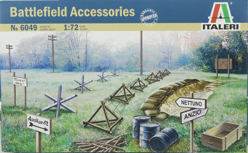 Modeling accesories, battefield accesories, ref. 6049, 1/72, Italeri