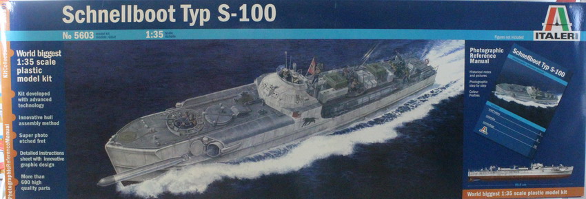 Modeling torpedo boat Schnellboot typ S-100, ref. 5603, 1/35, Italeri