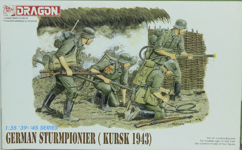 Modeling figures German, Sturmpionier, Kursk 1943, ref. 6024, 1/35, Dragón