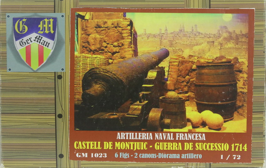 Modeling accesories diorama French naval artillery, Cast. Montjuic, War of Succession 1714, ref. GM 1023, 1/72, German