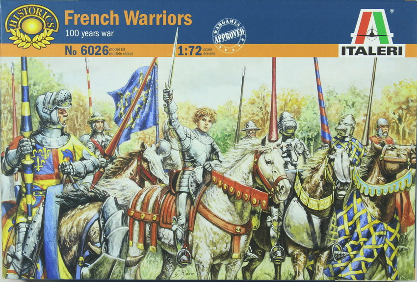 Modeling figures french warriors, 100 years war, ref. 6026, 1/72, Italeri