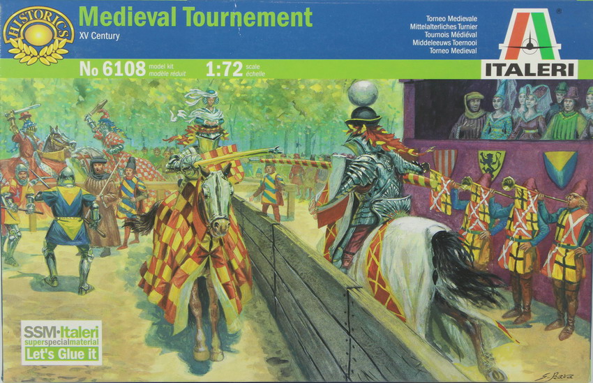 Modeling figures medieval tournement, XV Century, ref. 6108, 1/72, Italeri