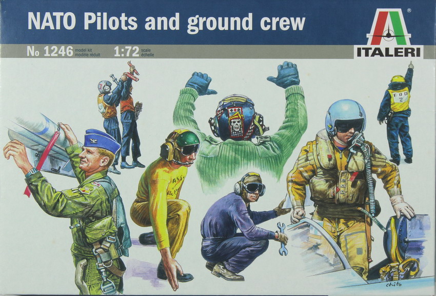 Modeling figures NATO pilots and ground crew, , ref.1246, 1/72, Italeri
