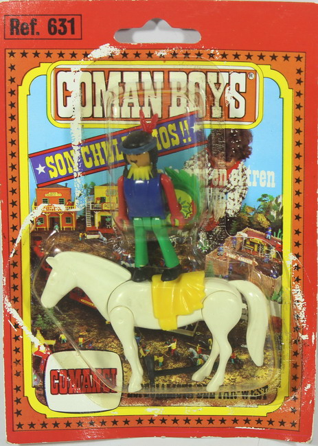 Action figures Coman Boys, Indio & caballo, ref. 631, Comansi