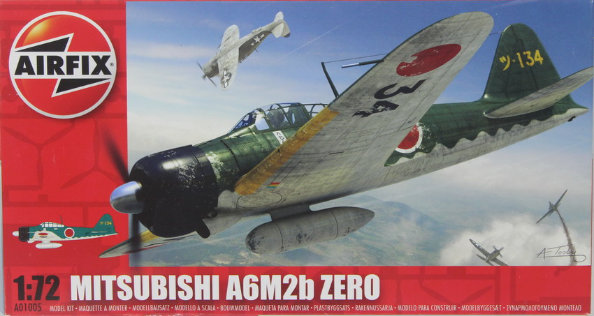 Modeling aircraft Mitsubishi A6M2b Zero, ref. A01005, 1/72, Airfix