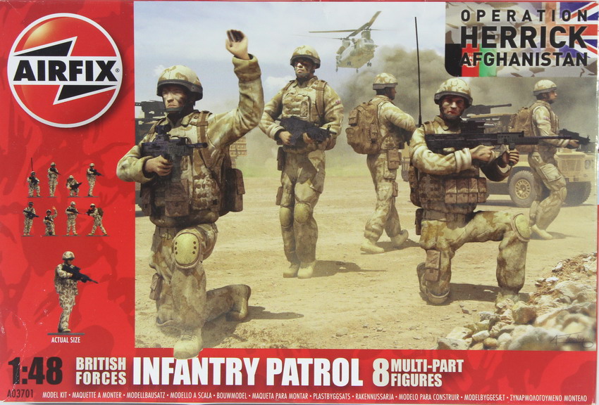 Modeling figures british, Afghanistan, Operación Herrick, 1/48, ref. A03701, Airfix