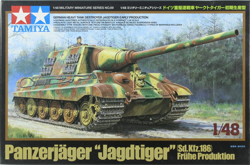 Modeling tank destroyer Jagdtiger, Sdkfz. 186, ref. 32569, 1/48, Tamiya