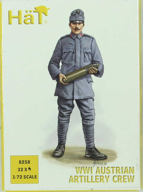 Modeling figures Austrian artillery crew, WWI, ref. 8258, 1/72, Hat