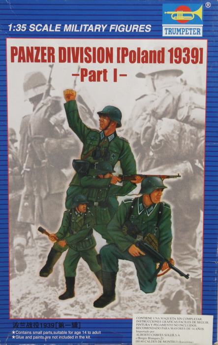 Modeling figures Panzer Division, Poland 1939, Segunda Guerra Mundial, ref. 00402, 1/35, Trumpeter.