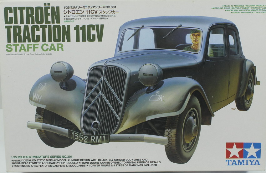 Modeling car Citroën traction 11 CV, ref. 35301, 1/35, Tamiya