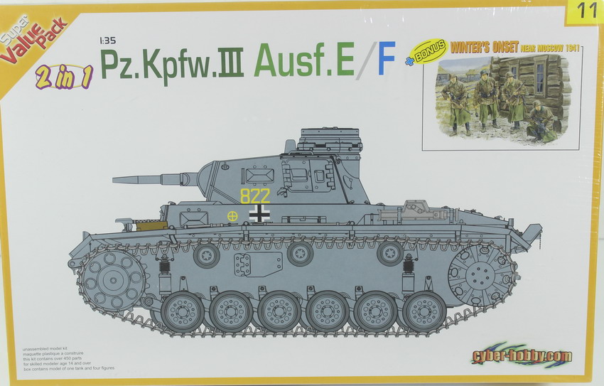 Modeling tank Panzer III – Ausf. E/F, ref. 9111, 1/35, Cyber Hobby – Dragón