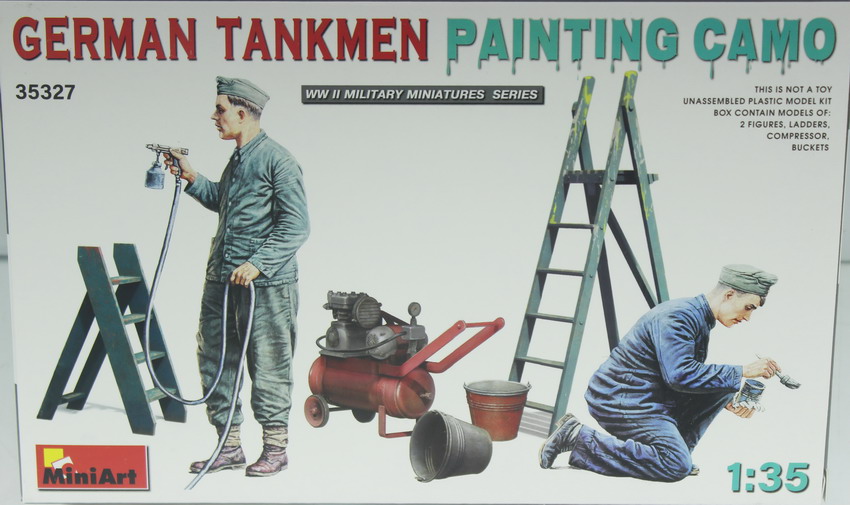 Modeling figures German tank crew, painting camo, ref. 35327, 1/35, MiniArt