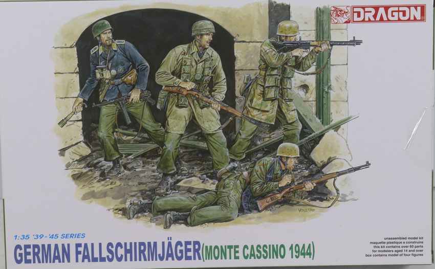 Modeling figures German, Fallschirmjager, Monte Cassino 1944, ref. 6005, 1/35, Dragón
