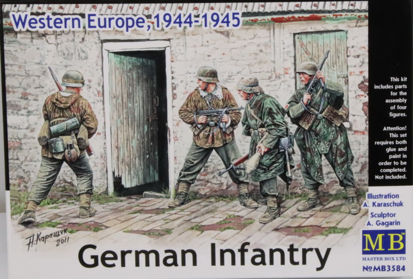 Modeling figures German infantry, Western Europe 1944-1945, WWII, ref. MB 3584, 1/35, Master Box
