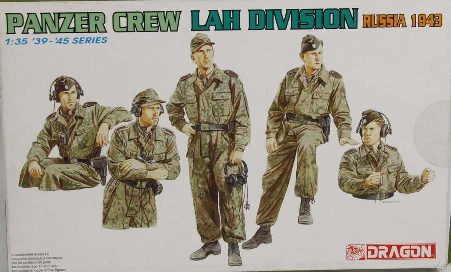 Modeling figures German Panzer crew LAH división Russia 1943, ref. 6214, 1/35, Dragón