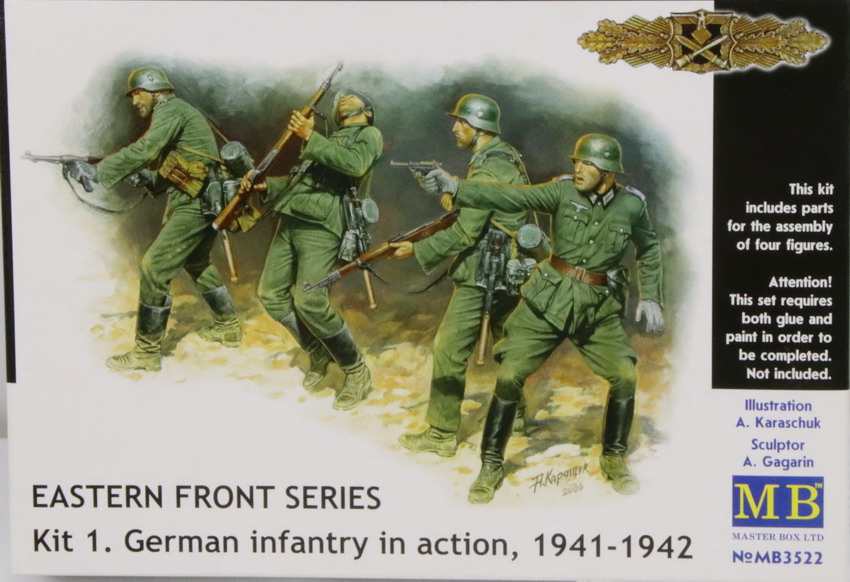 Modeling figures German Eastern Front, 1941-1942, WWII, ref. MB 3522, 1/35, Master Box