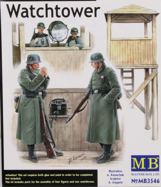 Modeling figures German watchtower WWII, ref. MB 3546, 1/35, Master Box