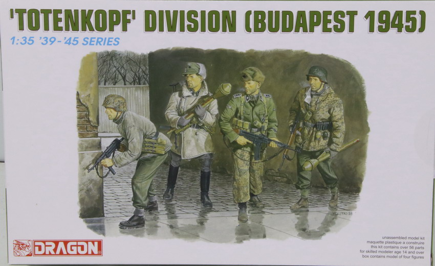 Modeling figures German, Waffen SS, Totenkopf, Budapest 1945, ref. 6095, 1/35, Dragón