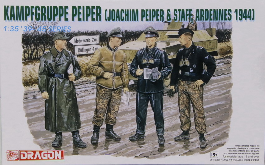 Modeling figures German, Kampfgruppe Peiper, Ardennes 1944, ref. 6088, 1/35, Dragón