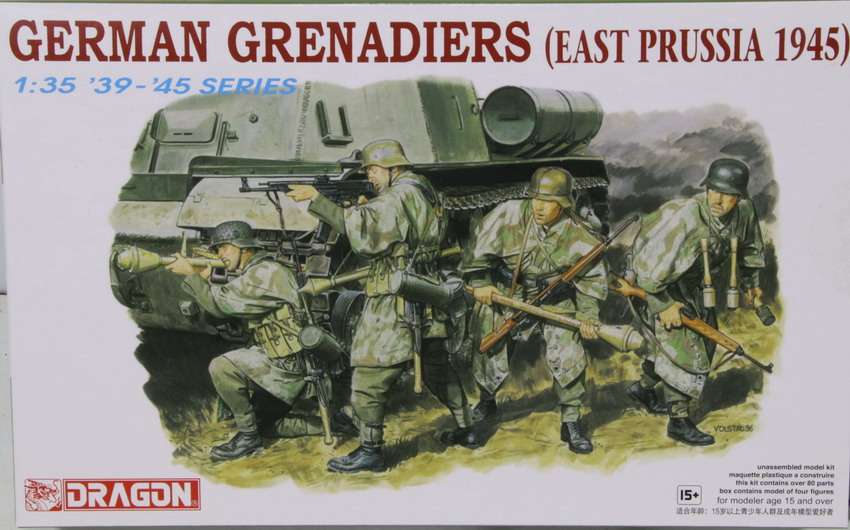 Modeling figures German, grenadiers, East Prussia 1945, ref. 6057, 1/35, Dragón
