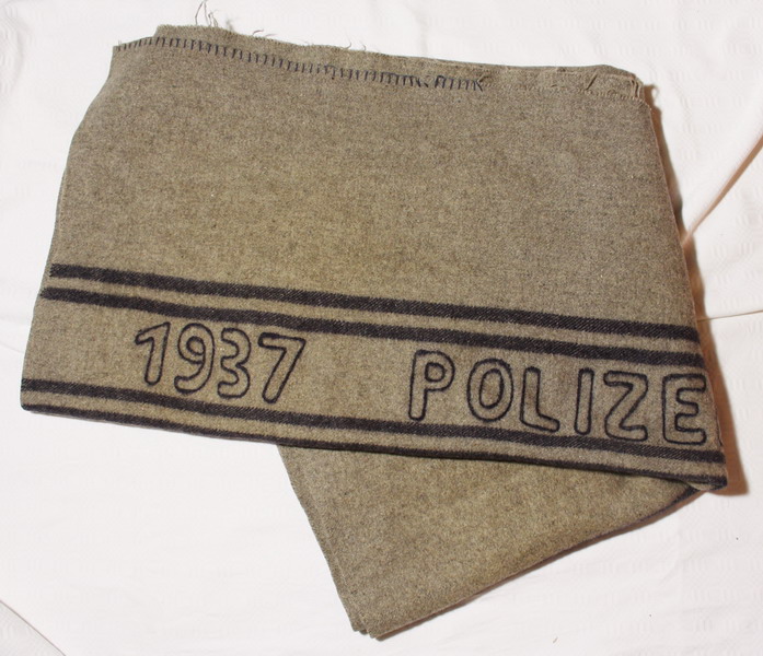 Manta de campaña militar de las unidades Polizei, original alemán 2 GM