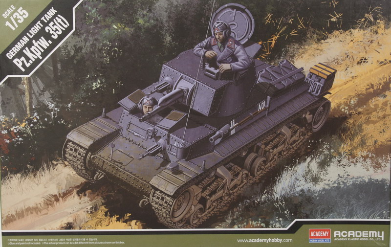 Modeling tank 35 (T), german ligth tank, ref. 13280, 1/35, Academy