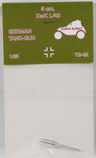Modeling accesories cannon 5 cm Kwk L/42, Panzer III F G H - J …, ref. TG-02, 1/35, Jordi Rubio