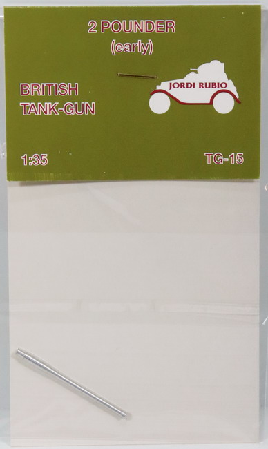 Modeling accesories cannon 2 Pounder, early, Tetrach, Valentine, Matilda, Churchill .., ref. TG-15, 1/35, Jordi Rubio