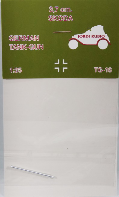 Modeling accesories cannon 3,7 cm Skoda, Panzer 38 T, LT vs40 .., ref. TG-16, 1/35, Jordi Rubio