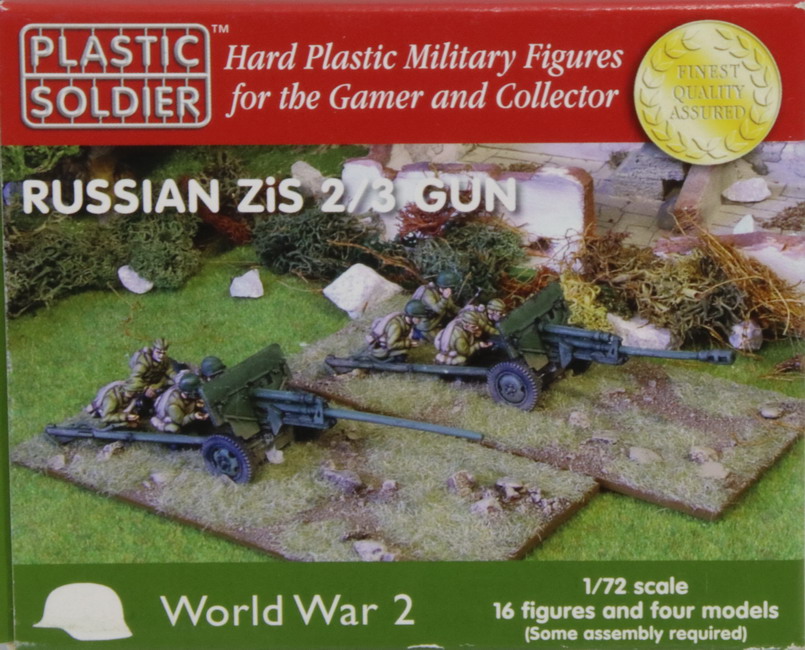 Modeling cannon russian 76,2, mm, Zis 2/3, russian anti tank gun, ref. WW2G20002, 1/72, Plastic Soldier