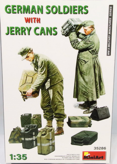 Modeling figures German & Jerry cans, ref. 35286, 1/35, Miniart