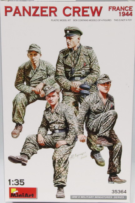Modeling figures German crew, Panzer Waffen SS, France 1940, ref. 35364, 1/35, Miniart