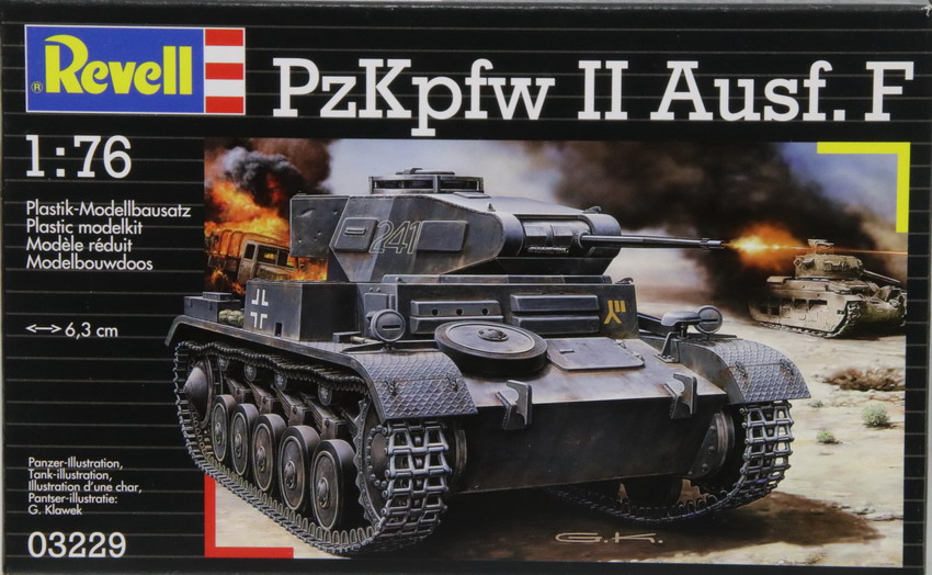 Modeling tank Panzer II Ausf. F, ref. 03229, 1/76, Revell