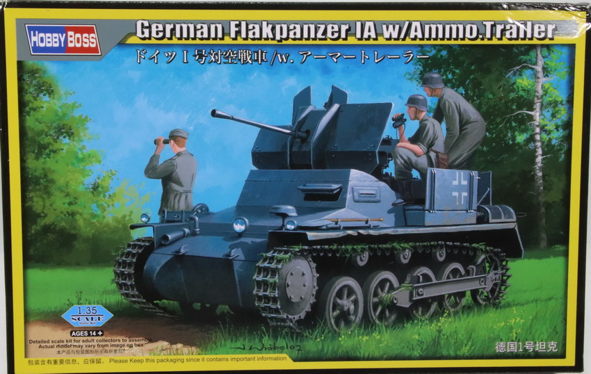 Modeling tank Panzer I – Flakpanzer I w/ammo tráiler, ref. 80147, 1/35, Hobby Boss