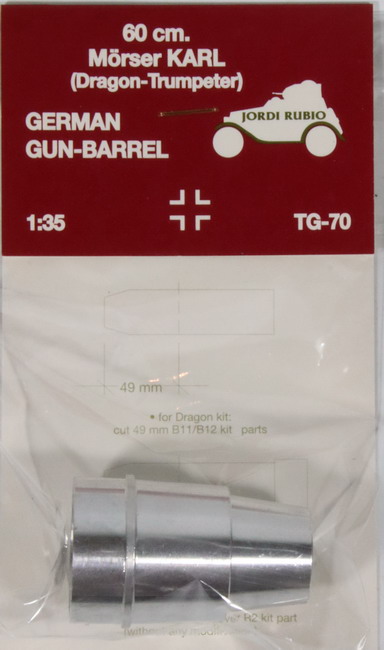Modeling accesories cannon 60 cm Morser Karl, ref. TG-70, 1/35, Jordi Rubio