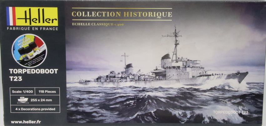 Modeling ship Torpedo boot T-23, ref. 57011, 1/400, Heller
