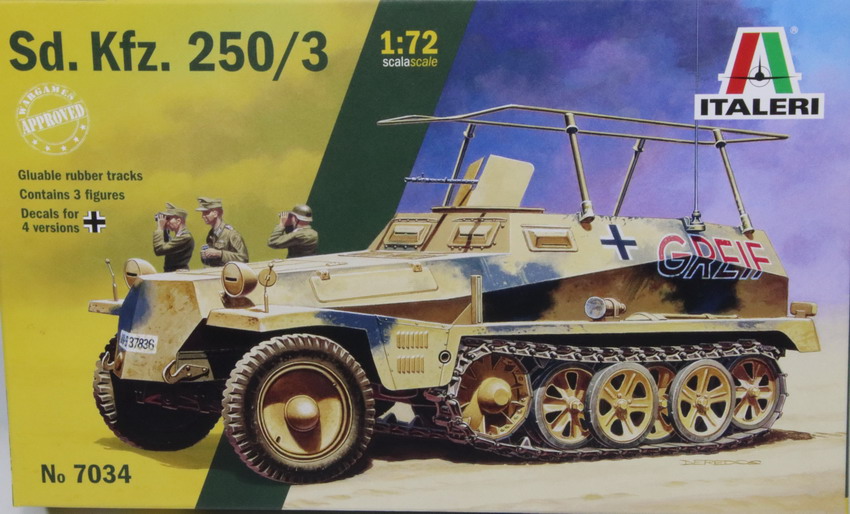 Modeling vehicle Sdkfz 250/3 Greif, ref. 7034, 1/72, Italeri