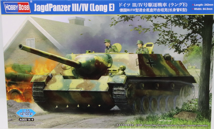 Modeling tank destroyer Jagdpanzer III/IV, long E, ref. 80152, 1/35, Hobby Boss