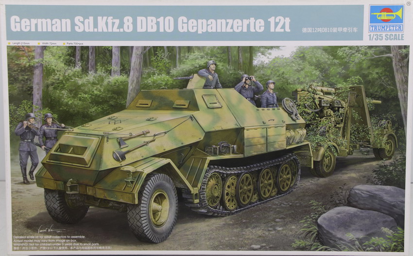 Modeling halftrack Sdkfz 8, 12 T., DB 10 Gepanzerte, ref. 01584, 1/35, Trumpeter