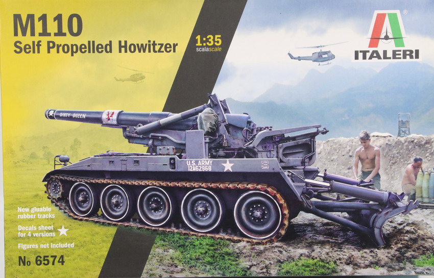 Modeling artillery self propelled M-110, ref. 6574, 1/35, Italeri