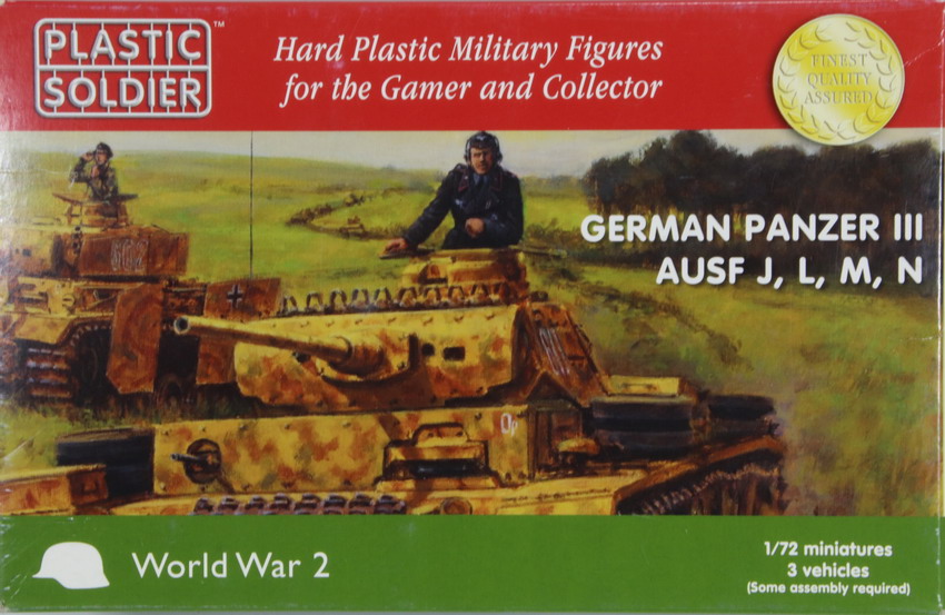 Modeling tank Panzer III, Ausf. J, L, M, N, 3 vehicles, ref. WW2V20018, 1/35, Plastic Soldier