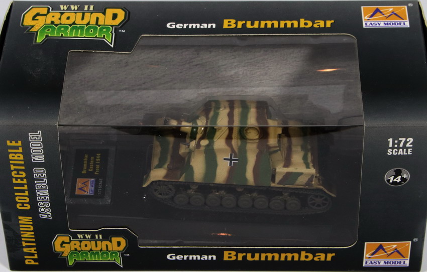 Modeling Sturmpanzer IV, Brummbar, assembled and painted, 1/72, ref. 36120, Easy Model