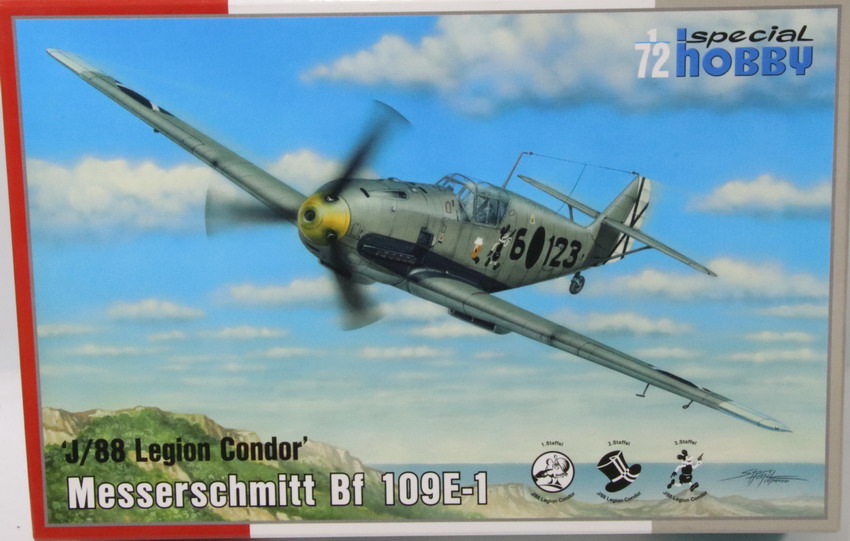 Modeling aircraft Messerschmitt Bf Me-109 E-1, J/88, Legión Condor, ref. 72459, 1/72, Special Hobby