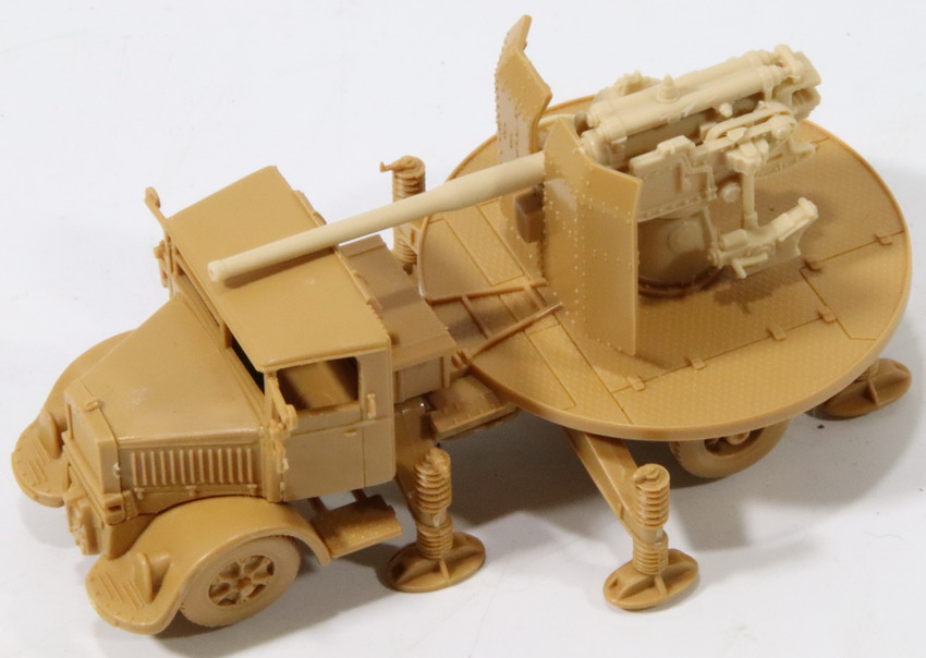 Modeling truck Autocannone 3RO with 90/53 AA Gun, ref. 7508, 1/72, Italeri, assembled, without box or figures